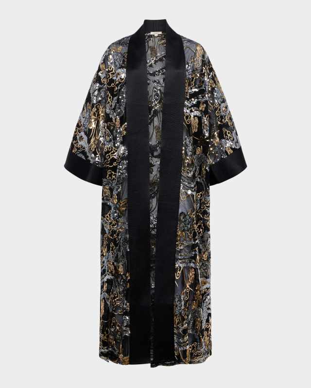 Jin Sequined Maxi Kimono